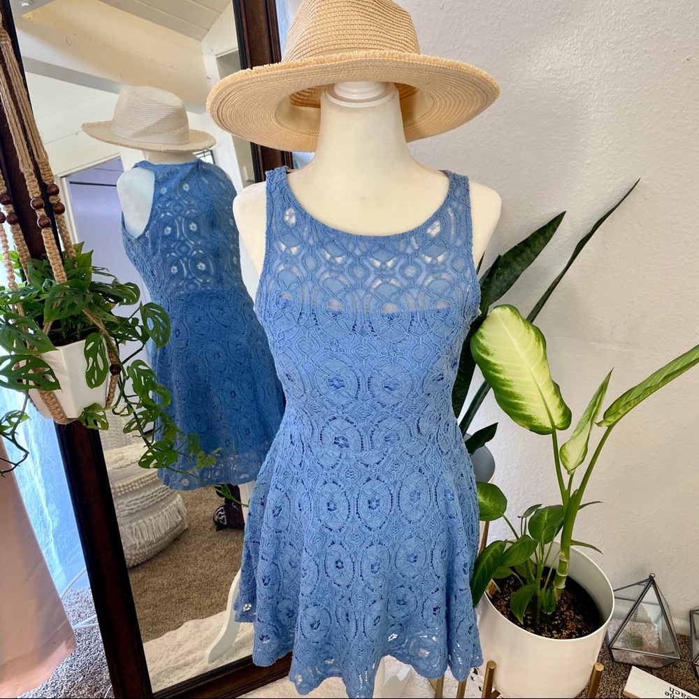 BB Dakota Cornflower Blue Lace Dress